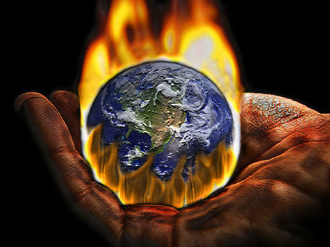 Earth in flame